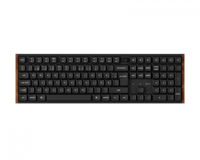 Keychron K5 Ultra Low-Profile 100% 8K Trådløst Tastatur - Wood Black [Keychron Milk POM Brown]
