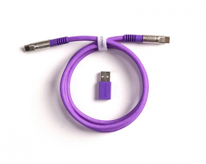 Keychron Double-Sleeved Geek Kabel 8K - Lilla