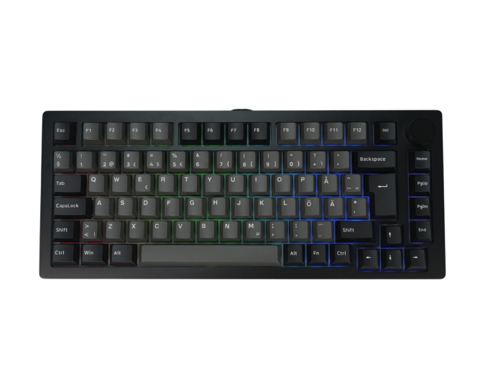 Monsgeek M1 V5 Trådløst Tastatur - Black & Silver [Penguin Silent Linear]