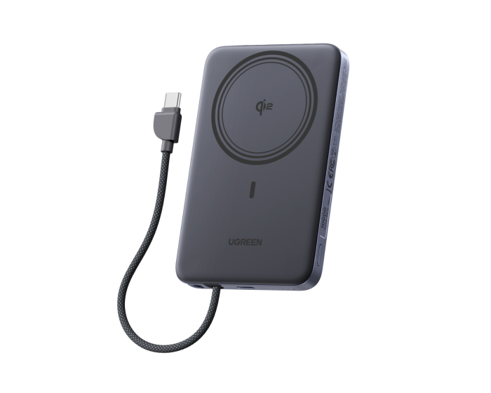 UGREEN MagFlow Air Magnetisk Trådløs Powerbank 10000mAh 30W - Grå