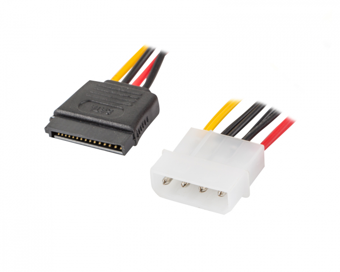 Lanberg Molex (Han) 4 PIN til 2x SATA (Hun) 15 PIN Kabel 30cm