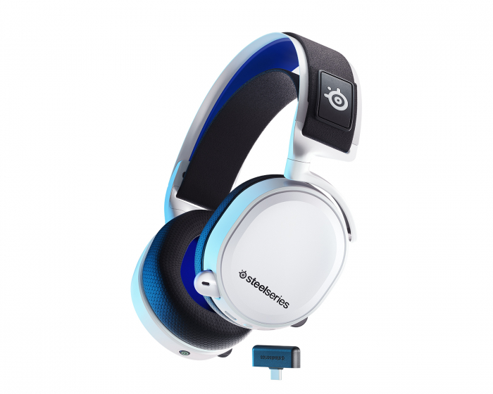 SteelSeries Arctis 7P+ Trådløs Gaming Headset - Hvit/Blå (DEMO)
