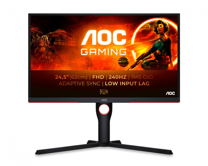 AOC 25G3ZM 25” LED Gamingskjerm 240Hz 1ms VA FHD (DEMO)