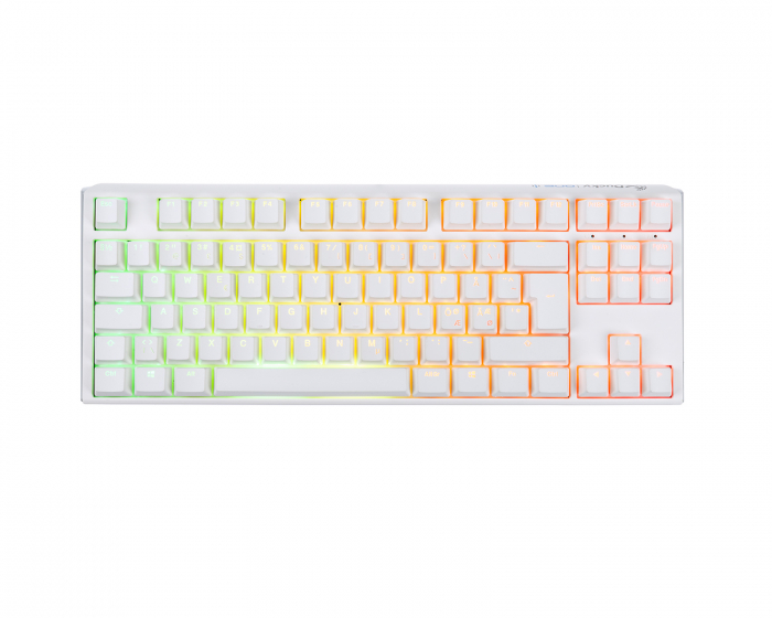 Ducky ONE 3 TKL Pure White RGB Hotswap Tastatur [MX Red] (DEMO)