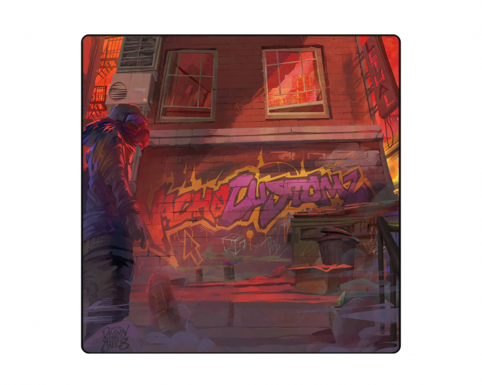 Lethal Gaming Gear Saturn Gaming Musematte - NachoCustomz Graffiti - XL Square - Limited Edition (DEMO)