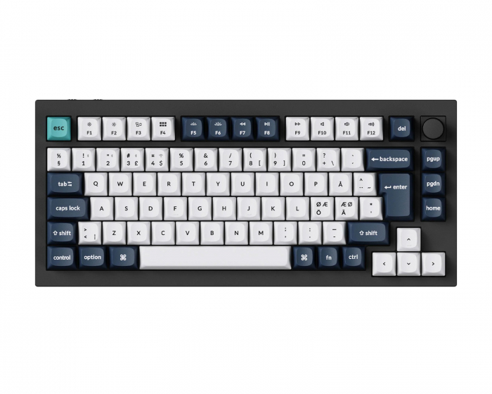 Keychron Q1 Max QMK 75% Trådløst Mekanisk Tastatur [Gateron Jupiter Red] - ISO (DEMO)