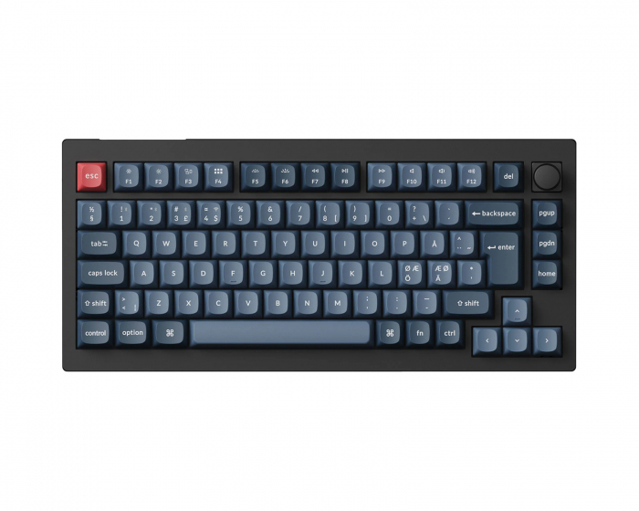 Keychron V1 Max 75% QMK RGB Hotswap Trådløst Tastatur [Gateron Jupiter Red] - ISO (DEMO)