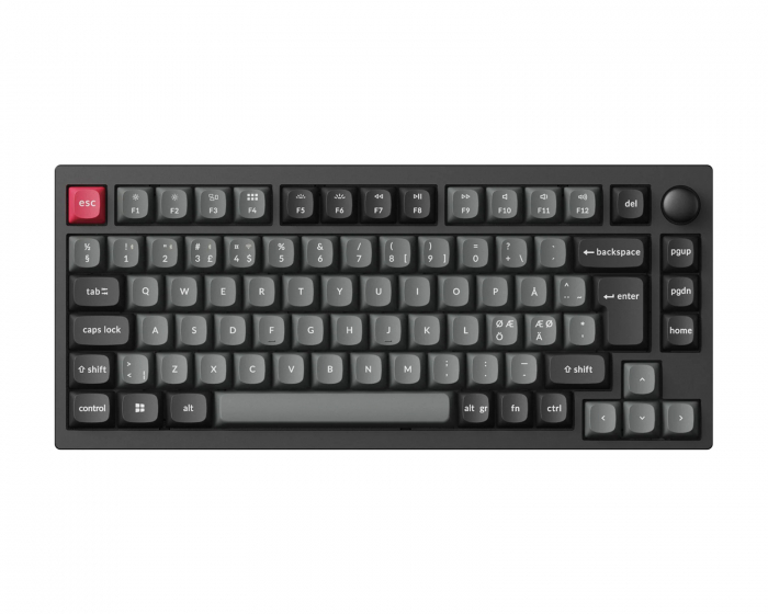 Lemokey P1 Pro QMK 75% RGB ISO Tastatur [K Super Brown] - Carbon Black (DEMO)