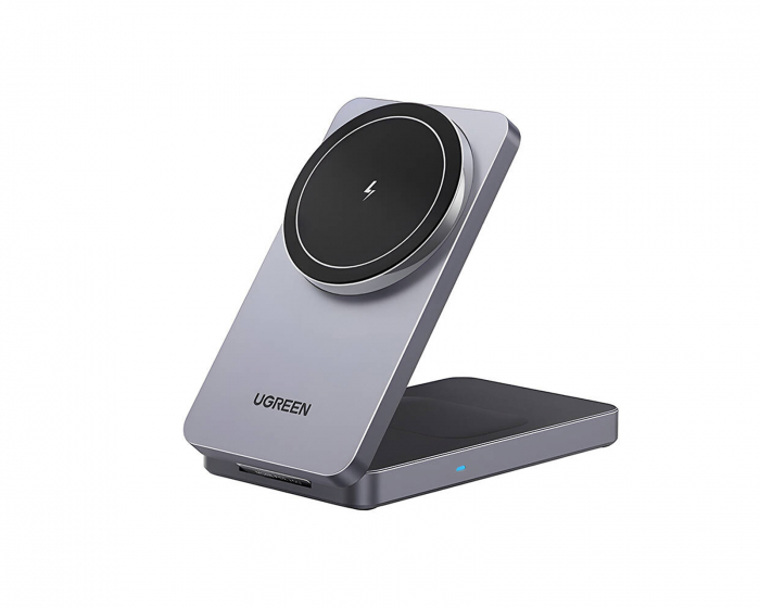 UGREEN 2-i-1 Magnetisk Trådløs Lader - Grå (DEMO)
