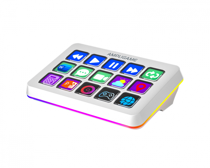 Fifine AMPLIGAME D6 Stream Controller - Streaming Deck - Hvit (DEMO)