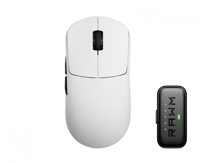 RAWM Leviathan V4 Dual 8K Trådløs Gamingmus - Hvit (DEMO)