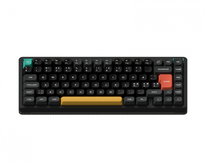 NuPhy Halo75 V2 Trådløst Tastatur – Obsidian Black [Raspberry Switch] (DEMO)