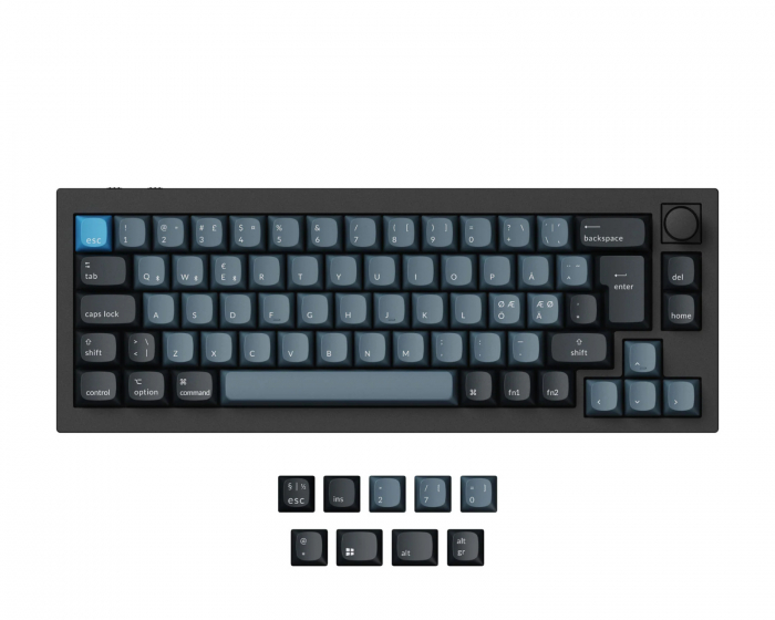 Keychron Q2 Pro Hotswap Knob ISO Tastatur - Svart [K Pro Red] (DEMO)