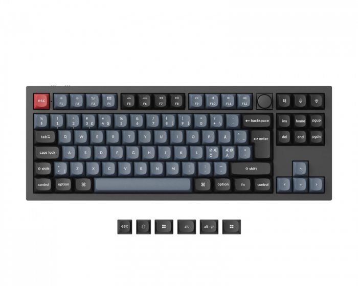 Keychron Q3 Pro Hotswap Knob ISO Tastatur – Svart [K Pro Red] (DEMO)