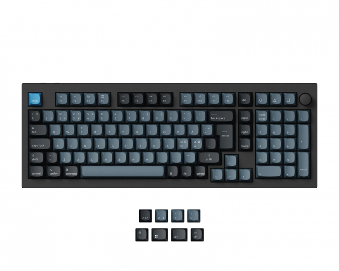Keychron Q5 Pro Hotswap Knob ISO Tastatur – Svart [K Pro Red] (DEMO)