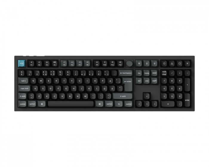 Keychron Q6 Ultra 8K Hotswap Knob ISO Trådløst Tastatur - Svart [Silk POM Red] (DEMO)