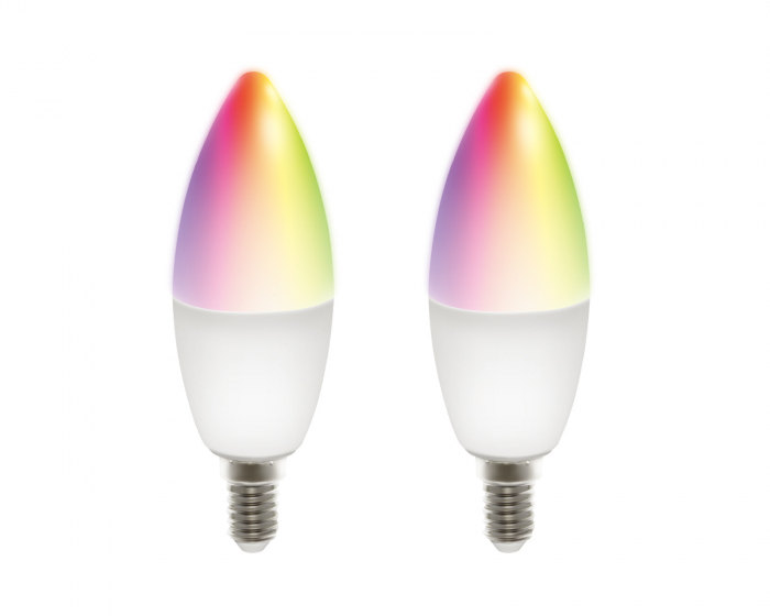Deltaco Smart Home 2x RGB LED Lampe E14 WiFI 5W