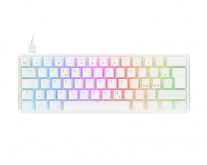 MaxGaming Custom Mechanical Keyboard Bundle - 60% - Hvit
