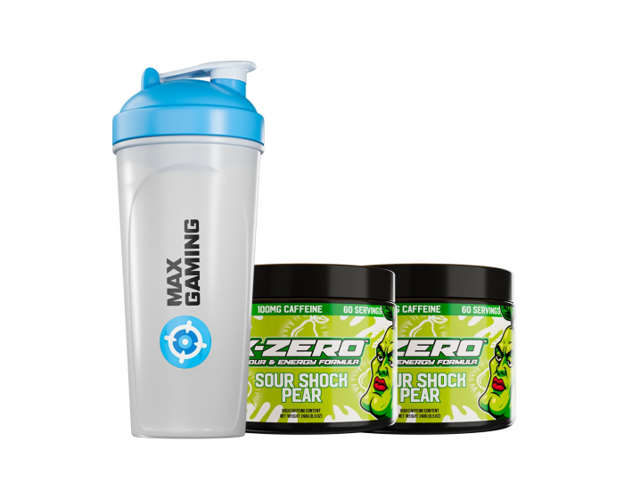 X-Gamer X-Zero Sour Shock Pear - 2 x 60 Porsjoner + Shaker