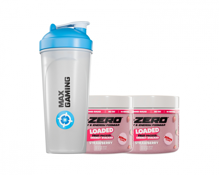 X-Gamer X-Zero Loaded Strawberry - 2 x 40 Porsjoner + Shaker