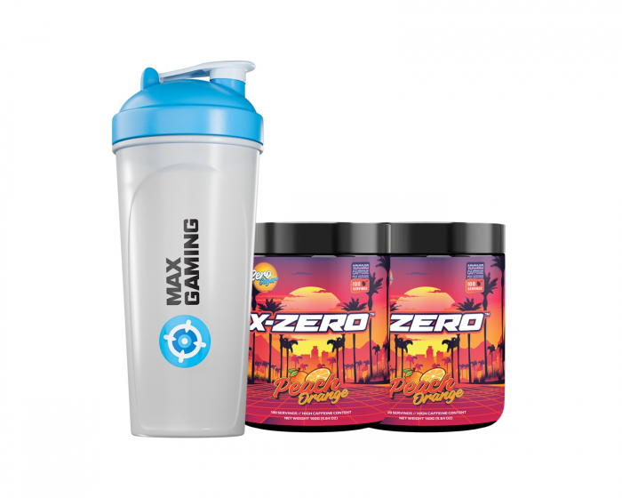 X-Gamer X-Zero Peach Orange - 2 x 100 Porsjoner + Shaker