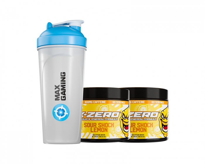 X-Gamer X-Zero Sour Shock Lemon - 2 x 60 Porsjoner + Shaker
