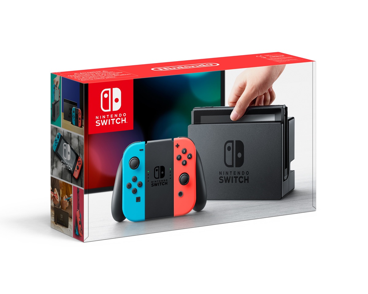 Nintendo Switch Konsoll - Neon Rød & Blå - MaxGaming.no