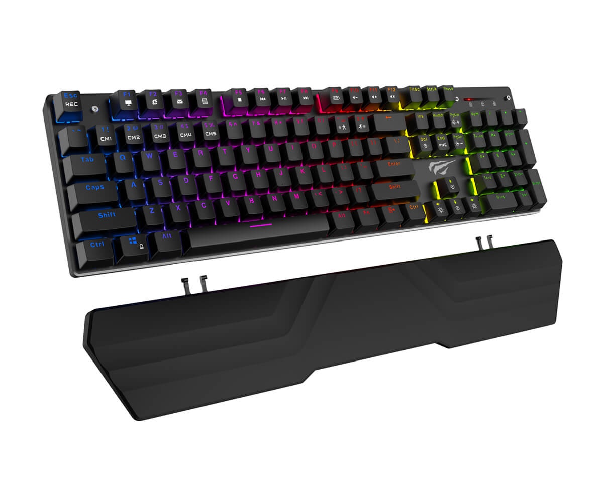 Kjøpe Havit HV KB432L RGB Mekanisk Gaming Tastatur på Kjøpe Havit Gaming Tastatur Backlit på MaxGaming.no