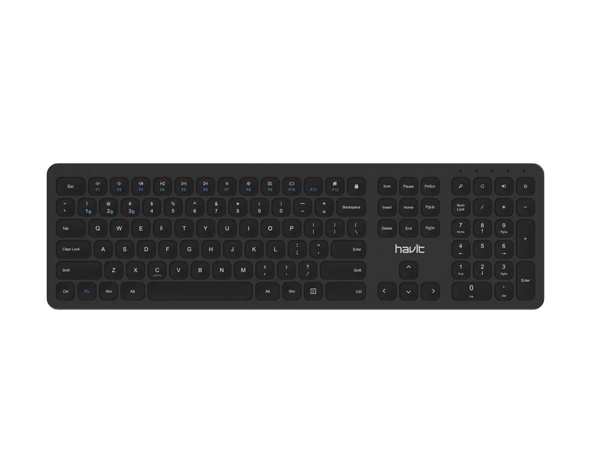 Kjøpe Havit KB235BT Trådløst Flat Tastatur på MaxGaming.no Mus tastaturadapter Bryter, PS4, Xbox One 360, PS3
