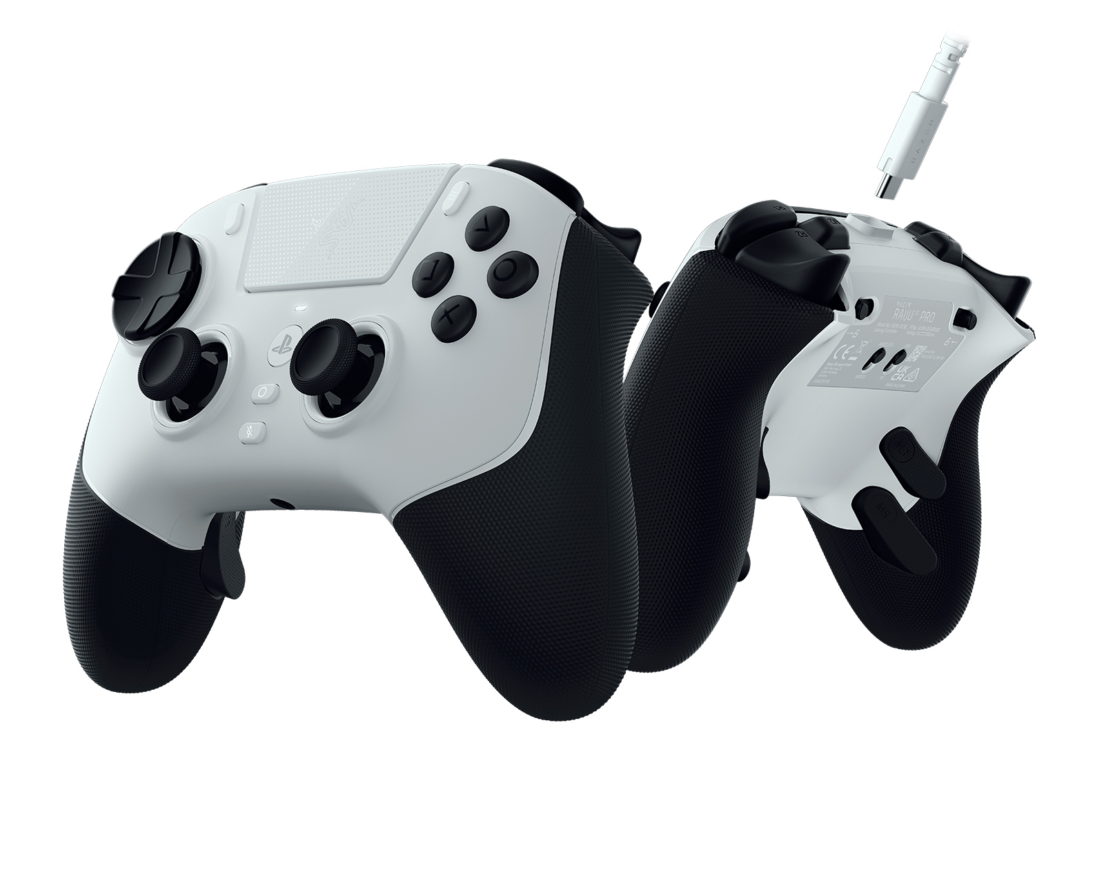 Razer Raiju V3 Pro PS5 & PC Kontroller - Hvit - MaxGaming.no