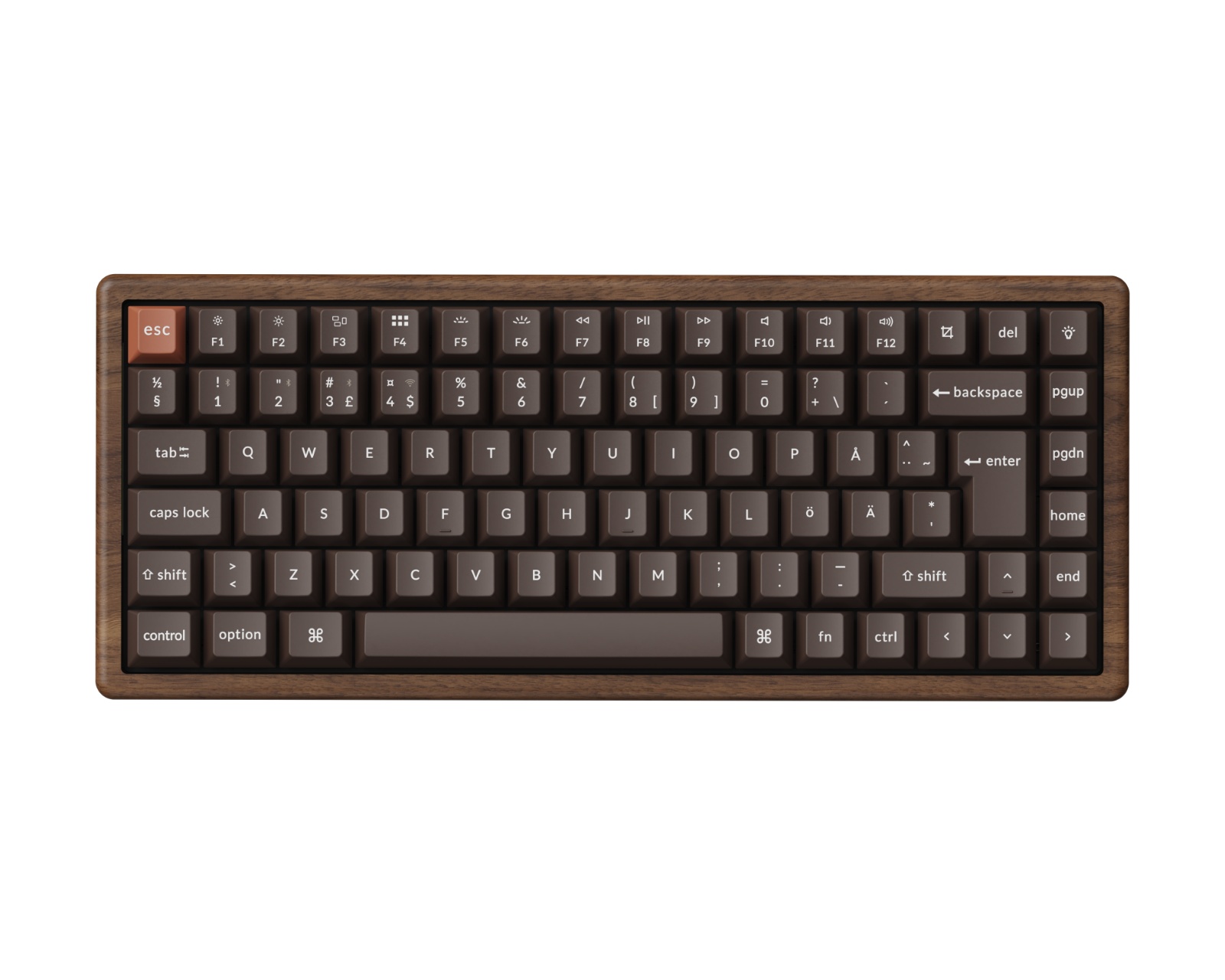 Keychron K2 HE SE Trådløst Tastatur - All-Wood [Magnetic Nebula