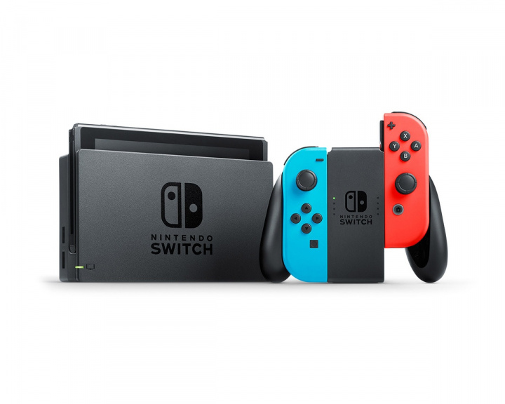 Nintendo Switch Konsoll - Neon Rød & Blå