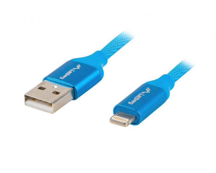 Lanberg Lightningkabel Premium Lightning til USB 1.8 Han Blå