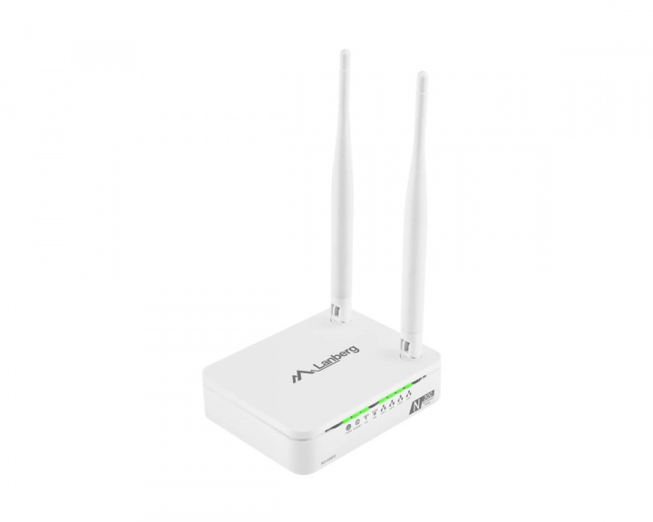 Lanberg Trådløs Router DSL N300 4-portar 100MB 2T2R MIMO 2.4GHZ IPTV Support