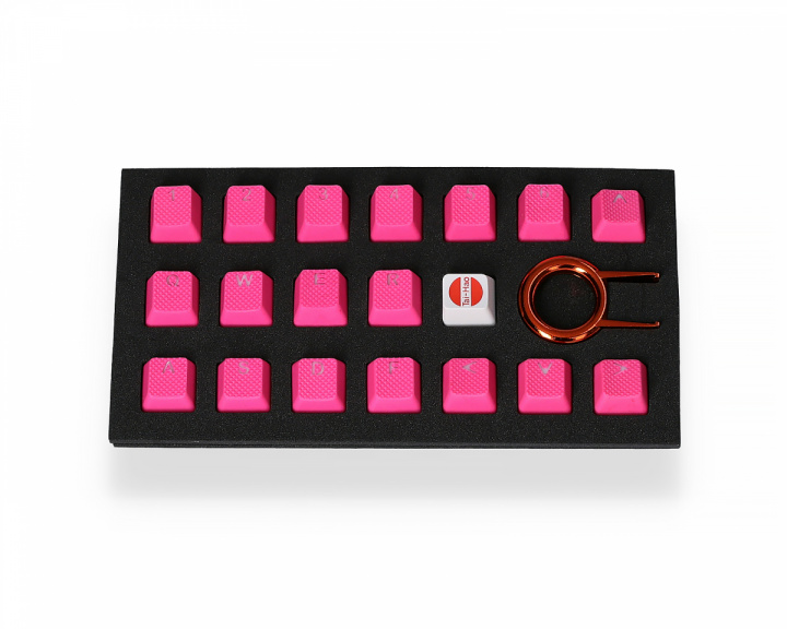 Tai-Hao 18-tasters Gummi Double-shot Bakgrunnsbelyst Keycap-sett - Rosa