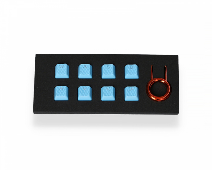 8-tasters Gummi Double-shot Bakgrunnsbelyst Keycap-sett - Neonblå i gruppen Datatilbehør / Tastatur / Keycaps hos MaxGaming (14981)