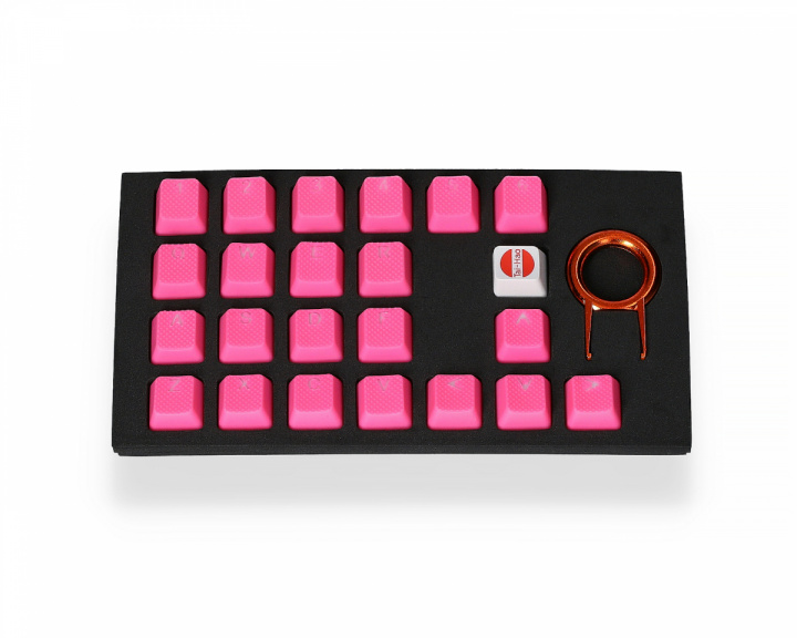 Tai-Hao 22-tasters Gummi Double-shot Bakgrunnsbelyst Keycap-sett - Rosa