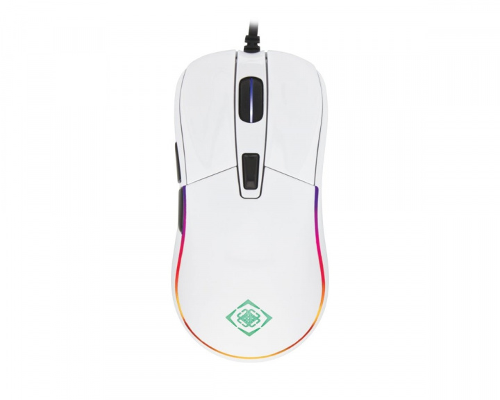 Deltaco Gaming RGB Optisk Hvit Glossy Gaming Mus