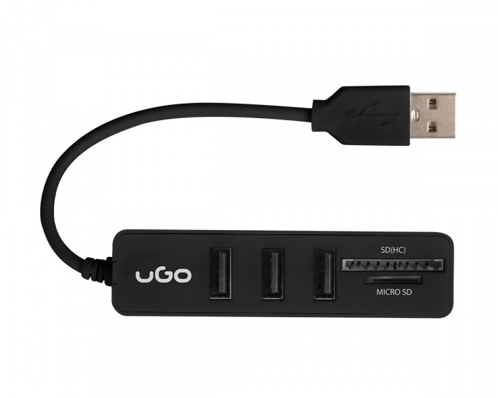 UGO HU200 2.0 USB Hub 3-Port Micro-SD SD