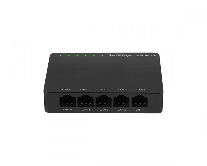 Lanberg Nettverkswitch 5-porter 100/1000 Mbps V12