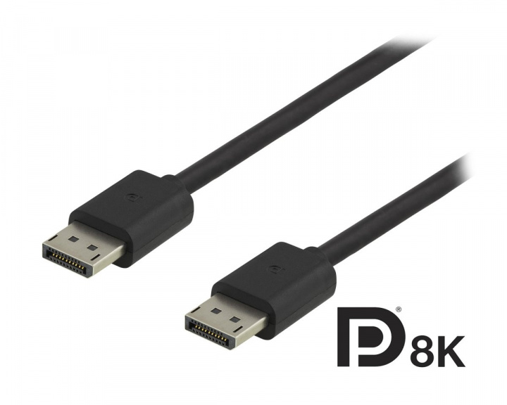Deltaco DisplayPort Kabel 8K Svart (3 meter)