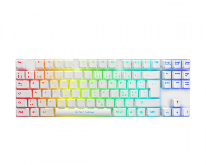 Deltaco Gaming WK90R TKL Mekanisk Tastatur [Content Red] White Line