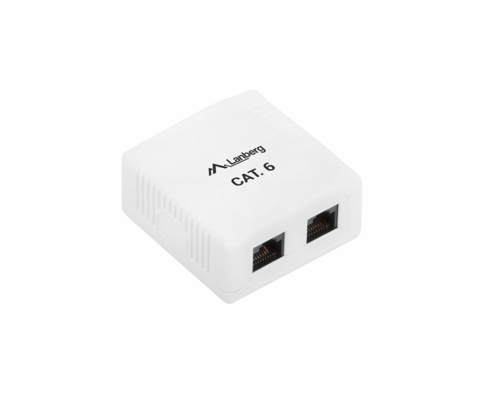 Lanberg Utenpåliggende UTP-nettverksuttak 2X RJ4 Cat6