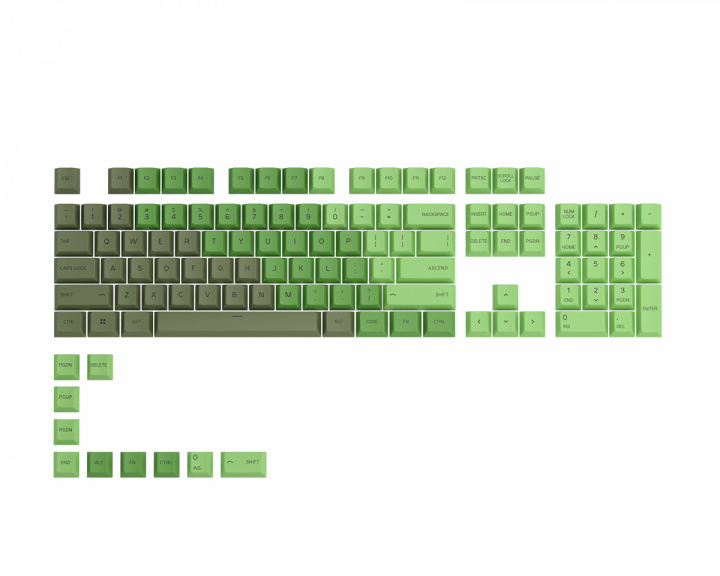 Glorious GPBT Keycaps - 114 PBT Caps ANSI US Layout - Olive