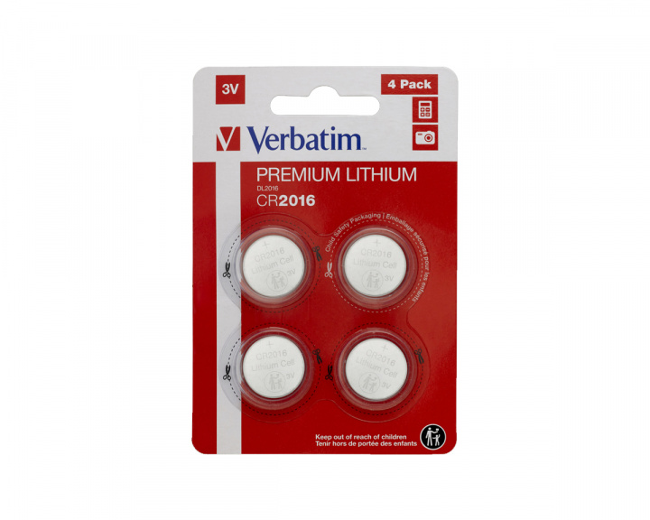 Verbatim Litium Batterier CR2016 - 4 Pakke