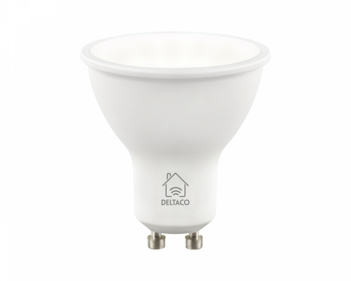 Deltaco Smart Home Smart Lampe GU10 WiFI, White CCTC, Dimbar