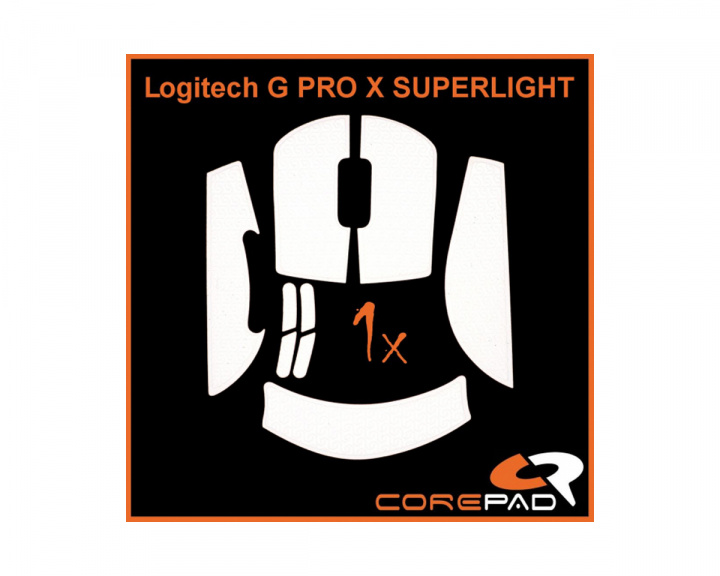 Corepad Soft Grips til Logitech G Pro X Superlight - Hvit