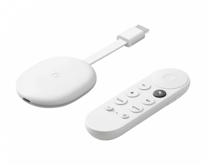 Google Chromecast med Google TV, Media-Player, 4K - Hvit