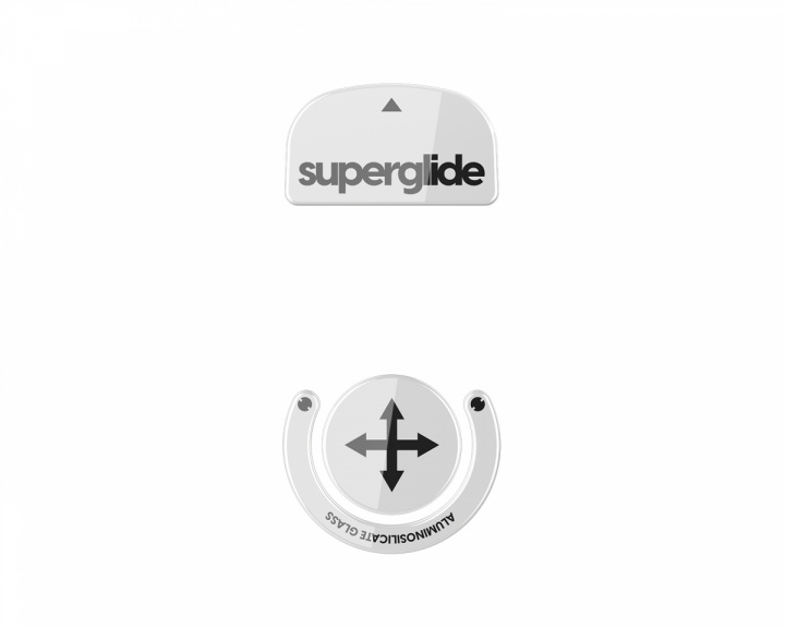 Superglide Glass Skates til Logitech G Pro X Superlight - Hvit
