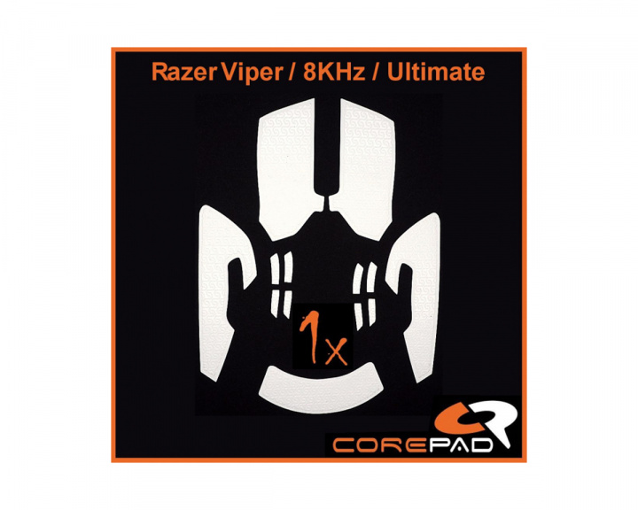 Corepad Grips til Razer Viper/Viper 8kHz/Viper Ultimate - Hvit